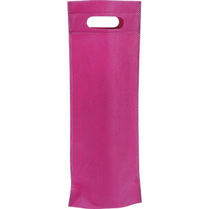 Sac polypropylène intissé 1 bouteille coloris rose