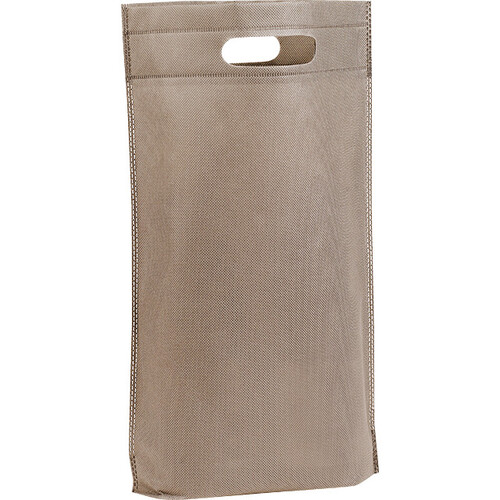 Sac polypropylène intissé 2 bouteilles coloris camel