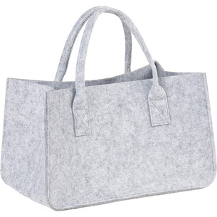 Bag felt rectangular light grey 2 handles