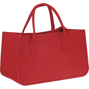 Bag felt rectangular red 2 handles