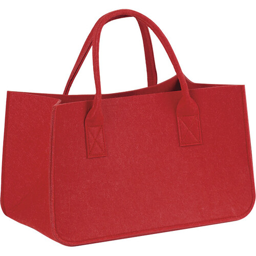 Sac feutre rectangle rouge 2 anses-Les Bonnes...