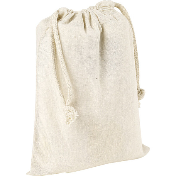 Bolsa algodão natural/sem decoração alça de cordão