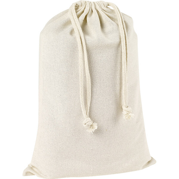 Bolsa algodão natural/sem decoração alça de cordão