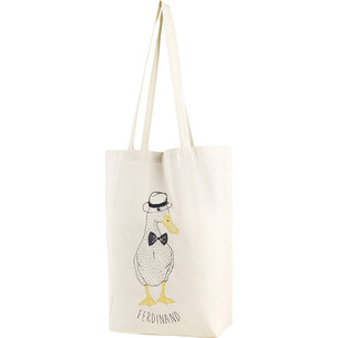 Tote bag 1 cotton black/yellow FERDINAND duck design