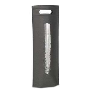 Sac polypropylène intissé 1 bouteille coloris gris/argent