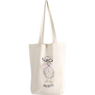 Tote bag cotton HUGUETTE duck design 2 handles 2