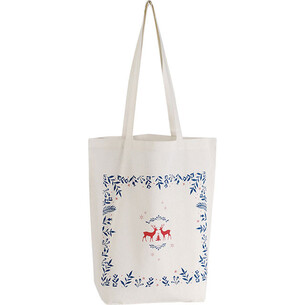 Sac coton BONNES FÊTES naturel 2 anses - Tote bag
