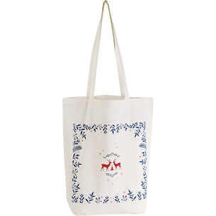 Sac coton BONNES FÊTES naturel 2 anses - Tote bag 2