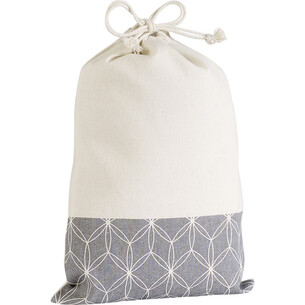 Tote bag cotton natural grey geometrical circles rope ties 2