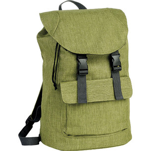 Sac à dos rectangle vert chiné/gris 3 pochettes bretelles...