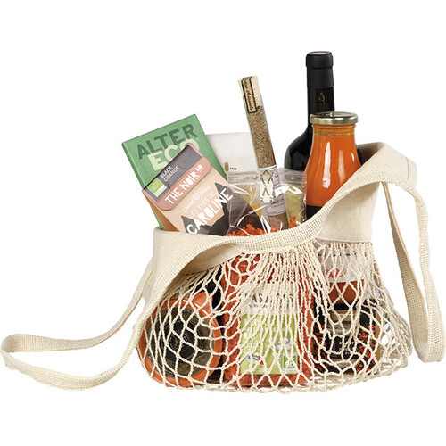 Saco algodão natural rede 2 alças