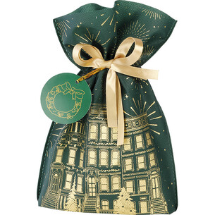 Bag polypropylene non-wooven green/gold FESTIVE CITY...