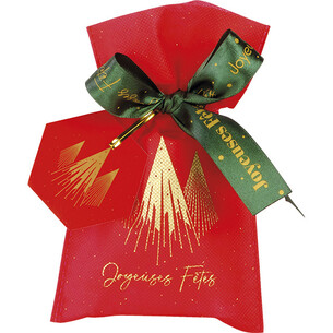 Bag polypropylene non-wooven red/gold CHRISTMAS PRESTIGE...