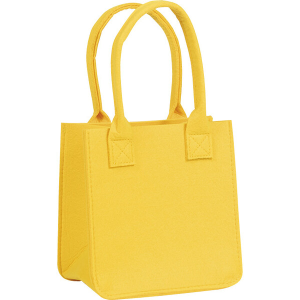 Bag felt square yellow 2 handles
