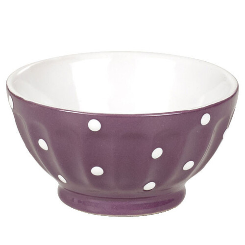 Bowl ceramic purple polka-dot