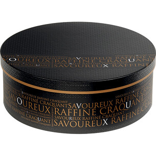 Coffret carton rond SAVOUREUX noir/cuivre 2