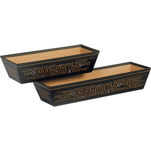 Bandeja cartón rectangular SAVOUREUX cobre/negro... 2