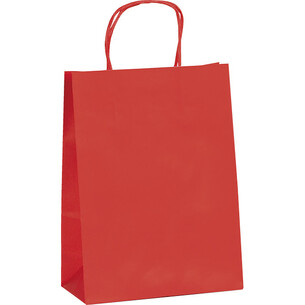 Sac papier kraft lisse rouge 90g soufflets latéraux...