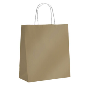 Saco de papel kraft lisa dourado 100g foles laterais...