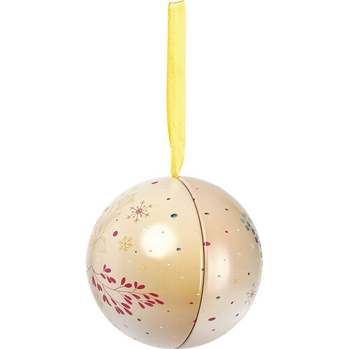 Ball metal to hang beige ENCHANTED NATURE gold satin ribbon