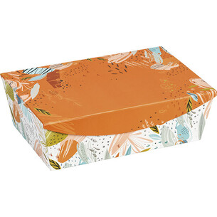 Coffret carton rectangle ORANGE FRAICHEUR fermeture aimantée