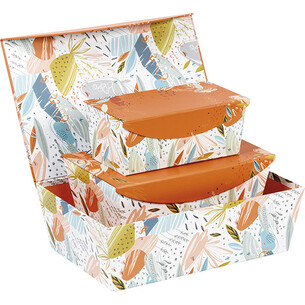 Coffret carton rectangle ORANGE FRAICHEUR fermeture aimantée 2