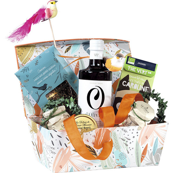 Coffret carton rectangle ORANGE FRAICHEUR fermeture aimantée-Les Bonnes Affaires 2026