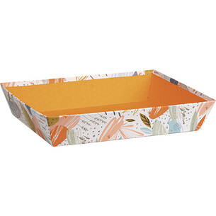 Corbeille carton rectangle ORANGE FRAICHEUR
