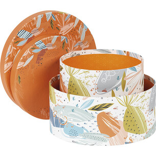 Box cardboard round ORANGE FRESH 2