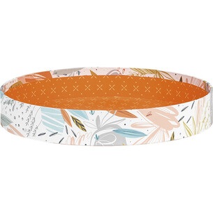 Corbeille carton ronde ORANGE FRAICHEUR