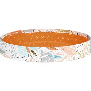 Tray cardboard round ORANGE FRESH 2