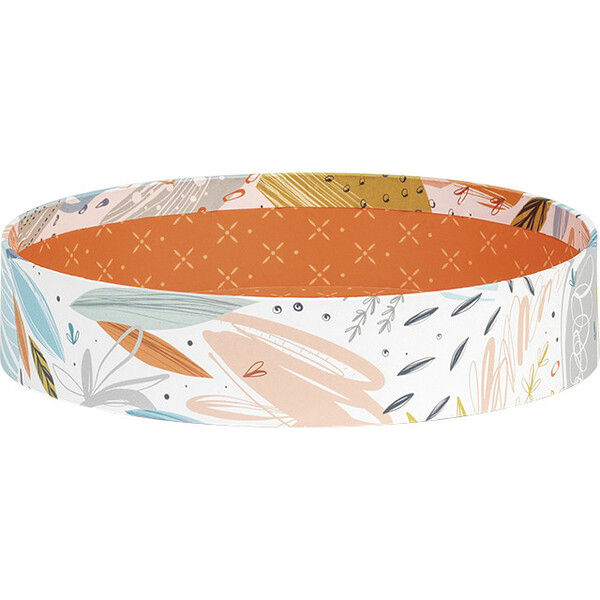 Corbeille carton ronde ORANGE FRAICHEUR