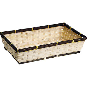 Tray rectangular bamboo nature/brown