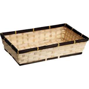 Tray rectangular bamboo nature/brown 2