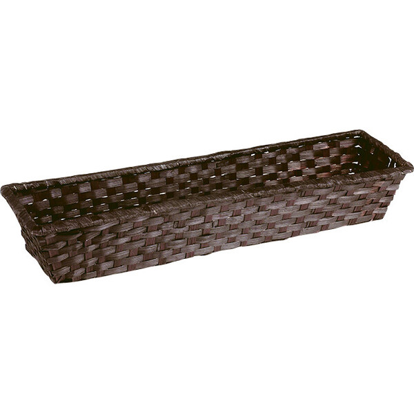 Cesta bambu retangular castanho