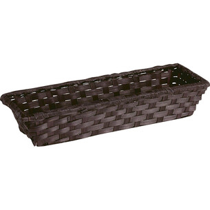 Cesta bambu retangular castanho