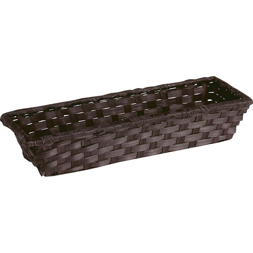 Basket rectangular bamboo brown