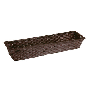Cesta bambu retangular castanho