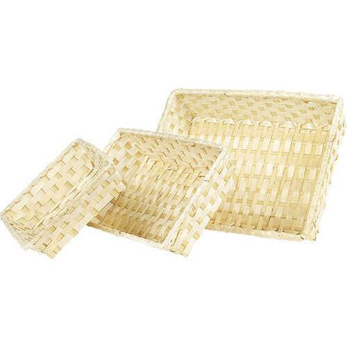 Bandeja bambú rectangular natural