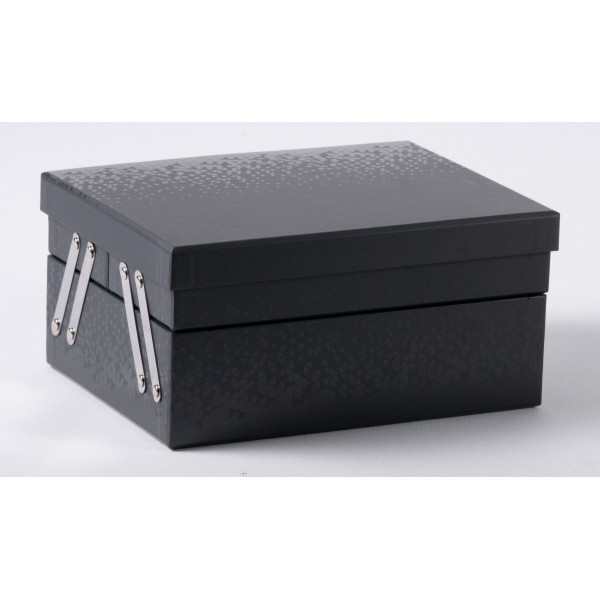 Box cardboard rectangular LIGHTS AND SHADOWS grey/UV printing 3 rows 21x16x10,2 cm