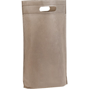 Sac polypropylène intissé 2 bouteilles coloris camel