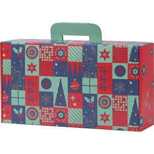 Suitcase cardboard rectangular CHRISTMAS MOSAIC...