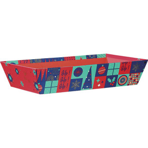 Cardboard tray rectangular CHRISTMAS MOSAIC...