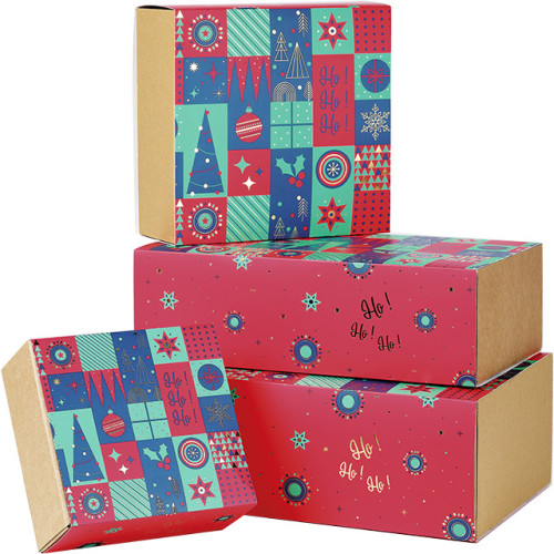 Box cardboard kraft square sleeve CHRISTMAS...