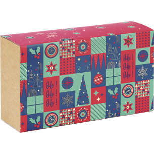 Coffret carton kraft rectangle fourreau MOSAIQUE...