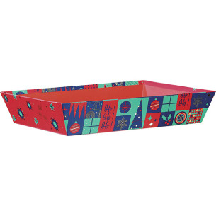 Cardboard tray rectangular CHRISTMAS MOSAIC...