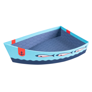 Tray cardboard boat shape SEA