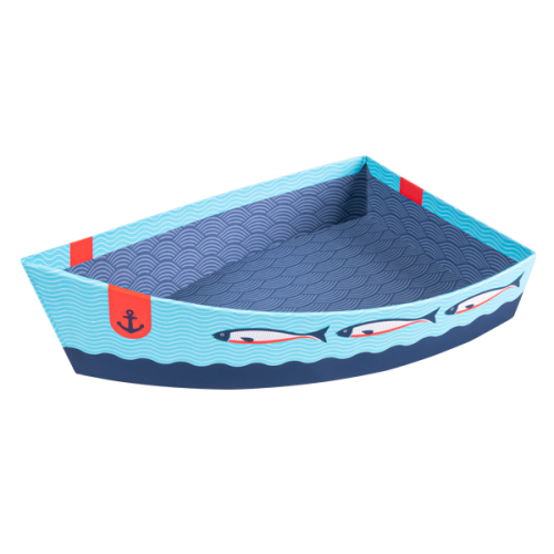 Tray cardboard boat shape SEA