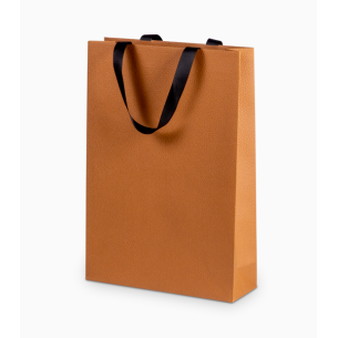 Bag paper 3 bottles HAVANA texture HAVANA handles ribbon...