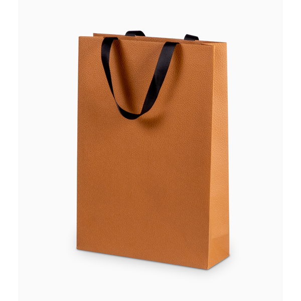 Bolsa papel 3 botellas HAVANA textura HAVANA asas cinta negra